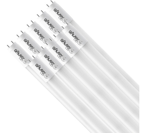 10 Lâmpada Tubo Led Vidro T8 120cm 18w 6500k Galaxy