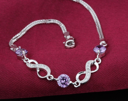Imagen 4 de 5 de Pulsera De Plata 0.925 Con Zirconia - 1033