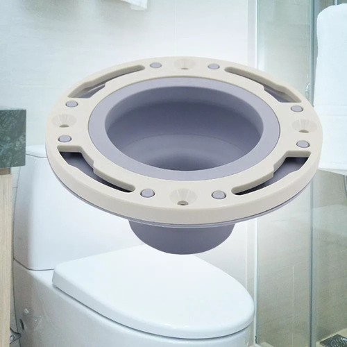 Apt Tubo De Desagüe De Inodoro Con Anillos De Brida Gris -