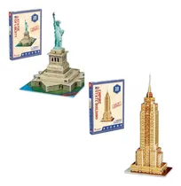 Comprar Combo 2 Puzzle 3d Empire State Con Estatua Libertad N. York