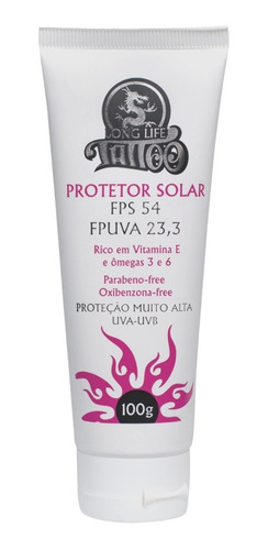 Imagem 2 de 4 de Kit 3 Unids Protetor Solar Para Tatuagem 100ml Fps 54