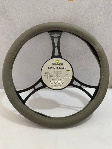 Forro Para Volante De Carro Camioneta Semicuero Gris