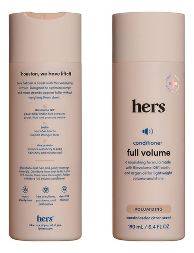 Shampoo E Condicionador De Volume Total Hers - Shampoo E Con