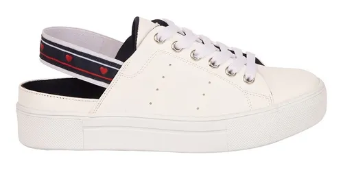 467 55 Cklass Tenis Tal n Descubierto Dama Mujer Blanco Env o