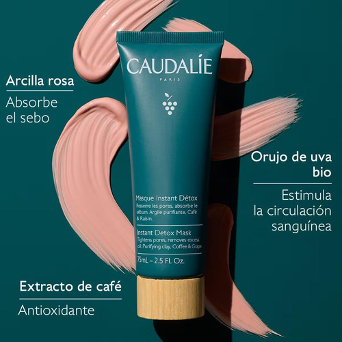 Máscara De Argila Instant Detox Caudalie - Limpe E Feche Vis