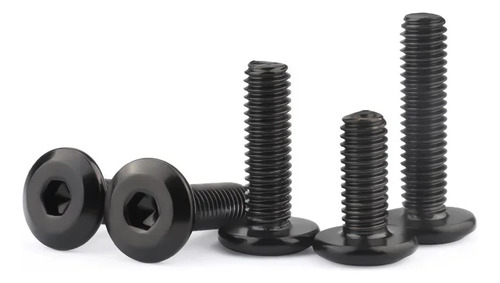 M4*6 - Tornillos Hexagonales Negros M4 M5 M6 M8 De Cabeza Pl