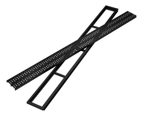 Ralo Linear Grelha 15x50 De Chão Preto Alumínio Perfurada