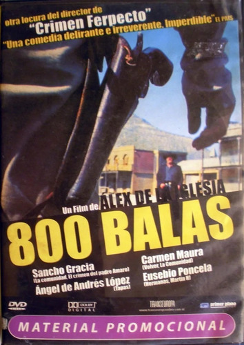 Dvd 800 Balas  Alex De La Iglesia Promo Subt Español