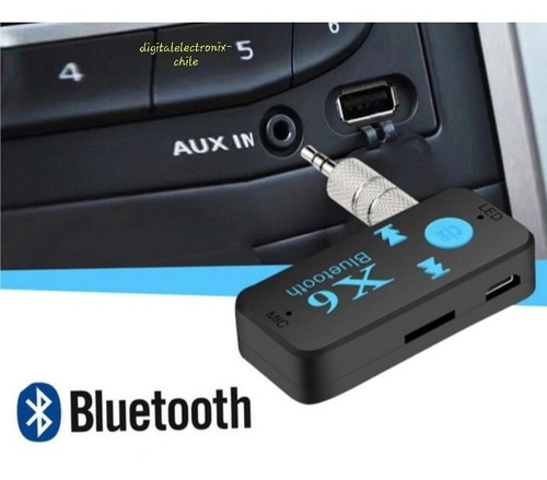 Bluetooth Receptor Mp3 Modx6 Plugjack 3.5mm Automovil Música