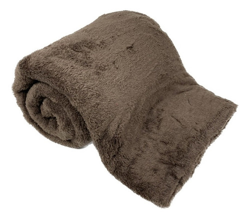 Manta Cobertor Soft Casal Microfibra Anti Alérgico Estampa Cor Marrom Lisa