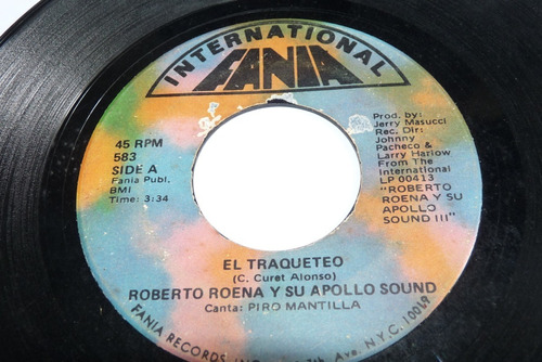 Jch- Roberto Roena Y Su Apolo Sound El Traquete Salsa 45 Rpm