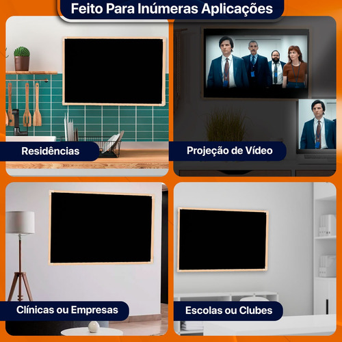 Lousa Preto Infantil 40x30 Quadro Educativo Suporte Com Giz