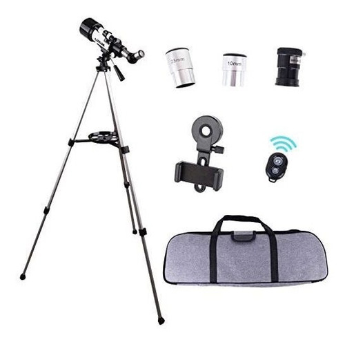 Imagen 3 de 5 de Telescopio Luxun Niños Y Adultos 70mm+accesorios Blanco