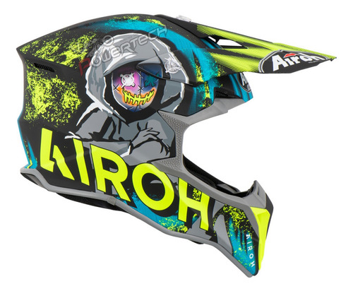 Casco Cross Airoh Wraap Alien Motocross Enduro Atv Utv