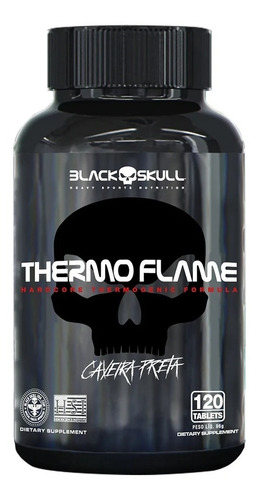 Imagen 1 de 2 de Termógenico Original Black Skull Thermo Flame 120 Capsulas