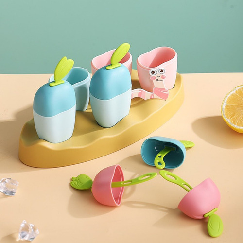 Imagen 2 de 4 de Molde De Helados Manzanas - 5 Paletas