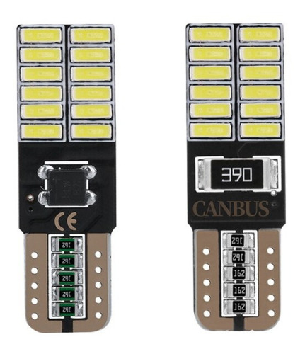 2x Ampolletas Led T10 Cola De Pescado 12v Alta Iluminación