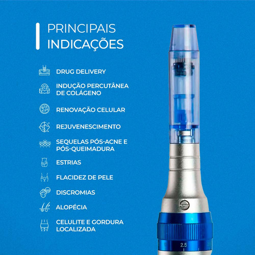 Cartucho Derma Pen Universal Mts Azul 137 - Cx10 Smart Gr