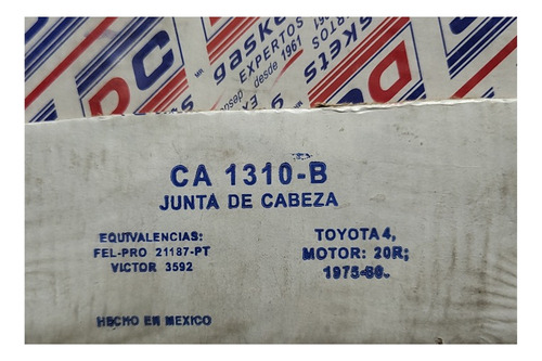 Ca-1310 Toyota 20r Empaque Cabeza