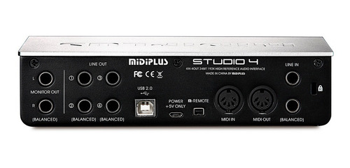 Imagen 4 de 10 de Placa De Sonido Midiplus Studio 4 24 Bits 192khz