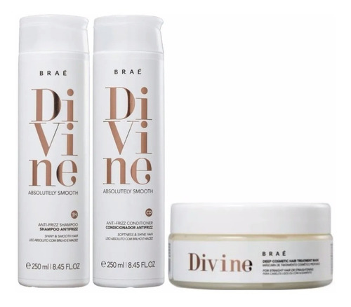 Braé Kit Divine Shampoo + Condicionador + Máscara