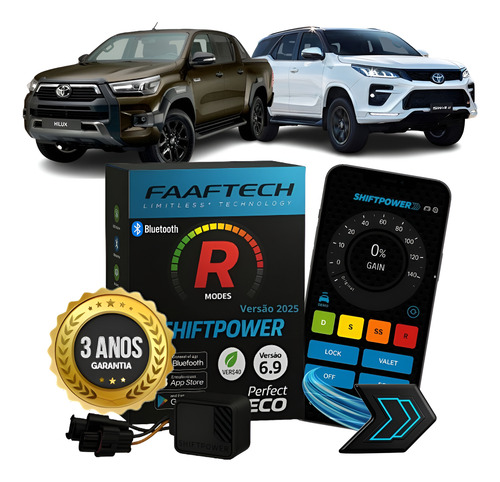 Pedal Shiftpower Chip Modulo Acelerador Bluetooth App Sp09+