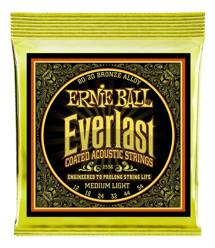 Cuerdas P/ Guitarra Acustica Ernie Ball Everlast 12-54