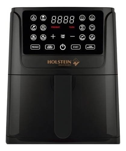 Freidora Holstein Digital 1400 W 4,5 l Preta Cor Preto