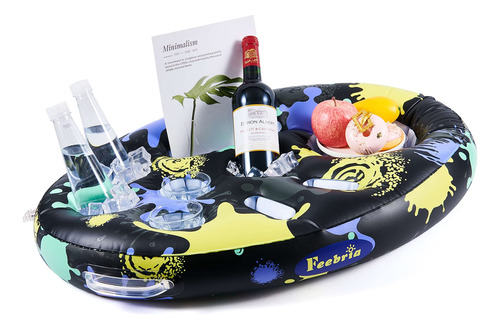 Feebria Soporte Inflable Flotante Para Bebidas Con 9 Agujero