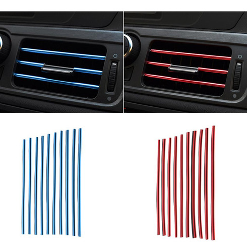 20x Azul + Rojo Micro Moldeado 20cm Interior Coche Vent