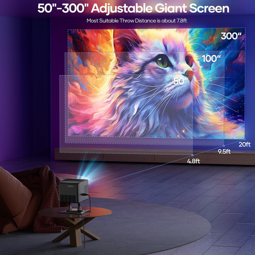 Proyector Con Wifi & Wireless, 500 Ansi Native 1080p Proyect