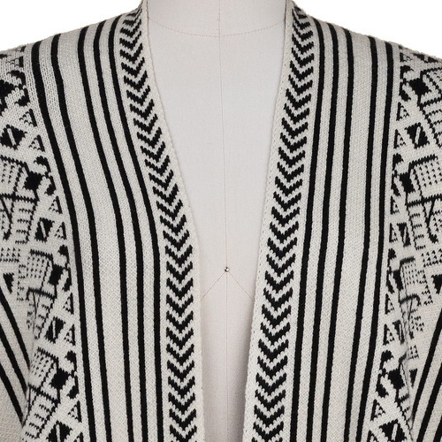 Imagen 6 de 10 de Poncho Capa Chal Largo Flecos Tejido Suave Tribal Boho Chic.