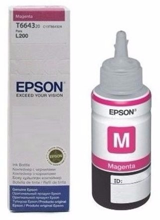 Botella Tinta Epson Original T6643 Magenta L200 L110