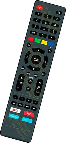 Control Remoto Lcb43g6sp-u Para Onn Smart Led Tv Netf Yout