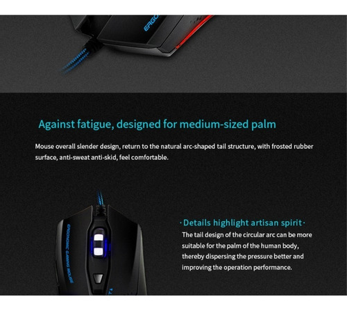 Mouse Gamer Modelo Imice X8 Com Fio 3200 Dpi 6 Botões Rgb