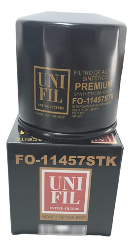 Filtro De Aceite Para Gf/jt 1.4 Tsi 13- Crossfox Fo-11457stk