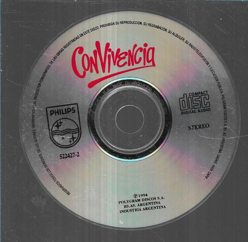 Convivencia Album Banda Sonora Original Del Film Cd S/port 