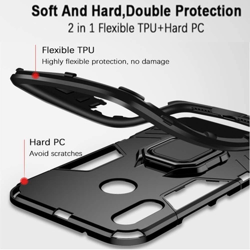 Funda Xiaomi Redmi Note 7 Pro Protector Soporte Metalico
