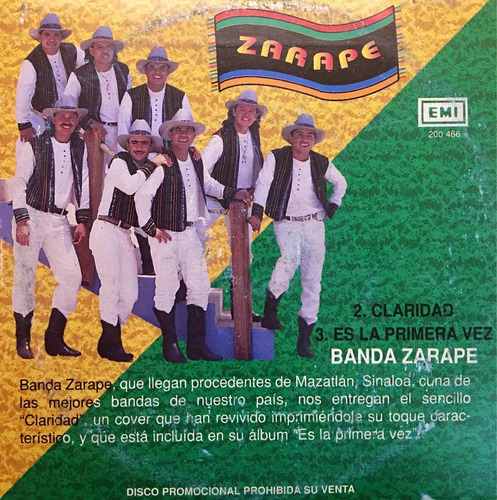 Cd Banda Zarape Y Caña Verde Promo Usado