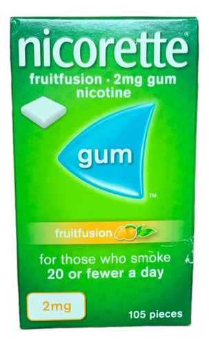 Nicorette 105 Chicles Sabor Fruitfusion Fusión De Frutas 2mg