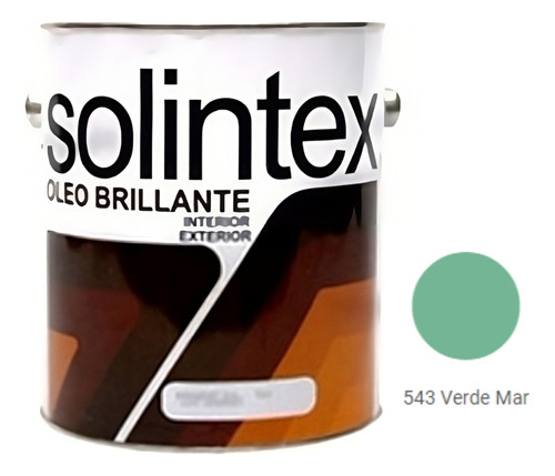 Pintura Oleo Brillante Verde Mar 1 Solintex Galon