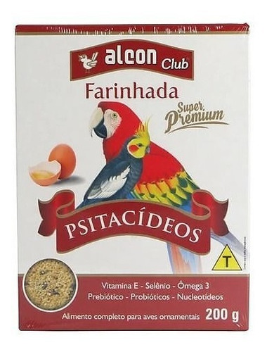 Alcon Club Farinhada Com Ovo Para Psitacídeos Premium-200g