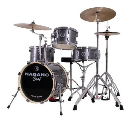 Bateria Acústica Nagano Beat Bumbo 16 Ton 10 Caixa 12x16