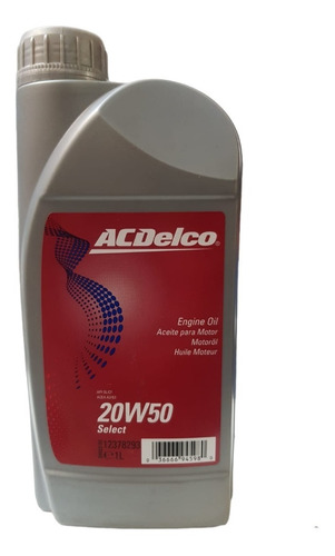 20w50 Aceite Para Motor Acdelco Api Sl/cf  Acea A3/b3
