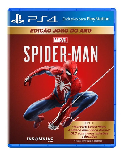 Spider-man Edição Jogo De Ano Mídia Física Ps4 Novo Dublado