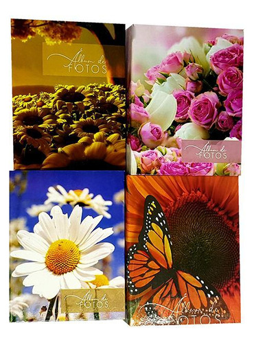 4 Albuns Fotográficos 10x15/120 Fotos Flores Do Campo Lindas