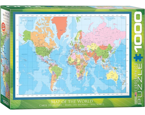 Eurographics Mapa Moderno Del Mundo Puzzle (1000 Piezas)