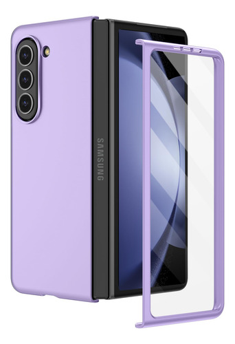 Funda Para Galaxy Z Fold 5 Morado Delgado -3