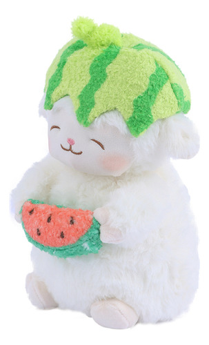 Miniso Peluche Oveja Con Gorrito Sandia Felpa 18x27 Cm