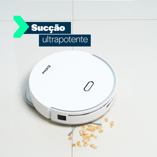 Robô Aspirador Inteligente Botman4 iCina Aspira Varre Passa Pano Autolimpante